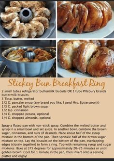 the recipe for sticky buns breakfast ring