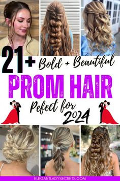 2024 Prom Hair Trends, Prom 2024 Hairstyles, Prom Hairstyles 2024, Formal Hair Down, Trendy Haircuts For Long Hair, Hair Styles Design, Prom Hair Inspiration, Girls Easy Hairstyles