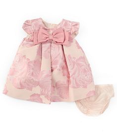 Bonnie Jean Baby Girls Newborn-24 Months Petal Sleeve Floral Jacquard Trapeze Dress | Dillard's Girls Easter Dresses, Ballerina Dress, Bonnie Jean, Petal Sleeve, Ballet Dress, Trapeze Dress, Children Clothing, Floral Jacquard, Newborn Dresses