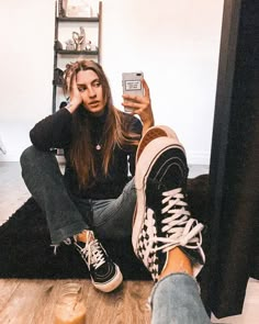 Sk8 Hi Outfit, Estilo Vans, Looks Hip Hop, Vans Girl, Vans Outfit, Vans Sk8 Hi, Outfit Inspiration Fall, Trik Fotografi, Sk8 Hi