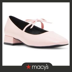 in stock Bow Mary Janes, Heeled Ballet Flats, Pink Mary Janes, Ballet Flats Pink, Cutest Shoes, Pink Ballet Flats, Ballet Heels, Pink Flats, Vision Board Affirmations