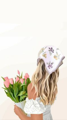 Disney Movie Art, Girl With Flowers, Girly Drawings, Pop Art Wallpaper, Illustration Art Girl, Instagram Wallpaper, Woman Illustration, Girly Art Illustrations, Into Art