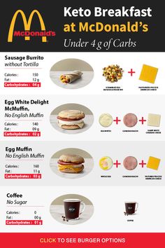 Keto fast food breakfast options at McDonalds. #ketomcdonalds #ketofastfoods #healthyfastfoods Keto Fast Food Breakfast, Diet Fast Food, Keto Diet Fast Food, Keto Mcdonalds, Mcdonald's Breakfast, Keto Fast Food Options, Healthy Fast Food Options, Keto Restaurant, Keto Quiche