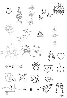 the back side of a white sheet with black ink on it, and various symbols