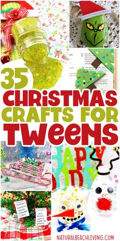 35+ Christmas Crafts for Tweens and Teens - Natural Beach Living Christmas Crafts For Teens, Christmas Party Ideas For Teens, Christmas Party Crafts, Christmas Craft Ideas, Christmas Crafts For Adults, Fun Christmas Crafts, Easy Christmas Crafts, Christmas Gifts For Girls