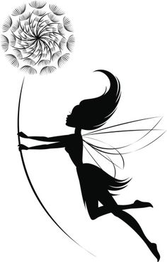 Dandelion Fairy, Tattoo Silhouette, Brush Png, Fairies Flying, Tree Of Life Tattoo, Fairy Tattoo