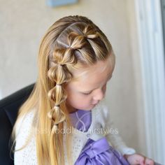 Bubble Braid Tutorial, Braid Tutorials, Hairstyles Girl, Cute Toddler Hairstyles, Waterfall Braids, Bubble Braid