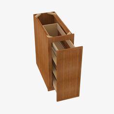 three wooden drawers stacked on top of each other