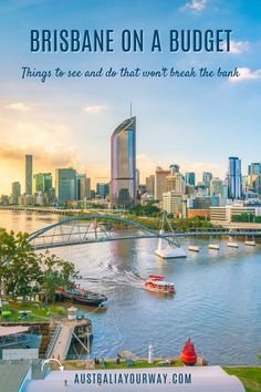 the sydney skyline with text where to stay in brisbane old best areas for a short break