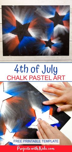 the fourth of july chalk pastel art project