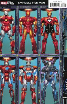 an image of iron man character sheet from the avengers comics book, which is being sold for