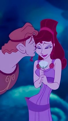 the princess and the frog kissing each other