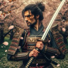 Here is an image created by ai that shows a samurai in full battle armer and his samurai katana sword in hand Virgin Mary Tattoo, Samurai Illustration, Mary Tattoo, Japanese History, Conceptual Illustration, Samurai Swords, Samurai Warrior, China Art, Conceptual Art