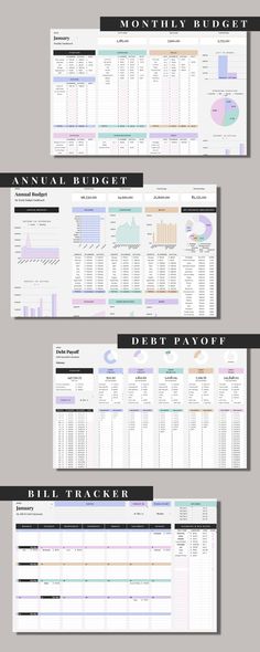 monthly budget spreadsheet templates Annual Budget Template, Expenses Template, Budget Board, Sinking Funds Tracker, Planner Website