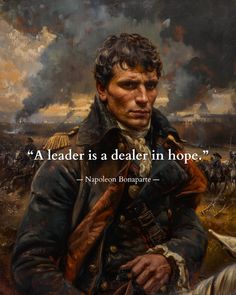 “A leader is a dealer in hope.” - Napoleon Bonaparte Wisdom Wallpaper, Napoleon Quotes, Leaders Quotes, Stoic Philosophy, Strong Mind Quotes, Man Up Quotes, Napoleon Bonaparte