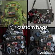 Beetle Backpack, Diy Kandi Bracelets, Silly Clothes, Diy Kandi, Scene Core, Inside My Bag, Bag Pins