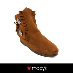 in stock Minnetonka Boots, Cozy Shoes, Brown Boots Women, Moccasin Boots, Brad Pitt, Soft Suede, Brown Boots, Moccasins, Trend Setter