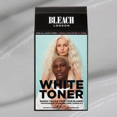 The Bleach London Semi-Permanent Hair Toner Cream, White Toner, 1.3 oz is a white hair toning kit for those who cant get light enough! This gentle, semi-permanent hair dye banishes yellow, brassy tones from bleached blond hair while depositing color for an even white, platinum base. Apply the toner to freshly bleached blond hair, wait 10-20 minutes, rinse, condition, and then rinse again. The hair toning kit also comes with a sachet of Bleach Londons Reincarnation Hair Mask to help hydrate hair Toning Bleached Hair, White Hair Toner, Natural Black Hair Dye, Hair Toning, Silver Ombre Hair, Peach Hair Colors, Platinum Hair Color, Bleach London, Semi Permanent Hair Dye