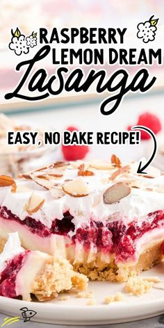 Raspberry Lasagna Raspberry Oreo Desserts, Raspberry Coconut Tarts Recipe, Layered Raspberry Jello Dessert, Rasberry Deserts Jello, Raspberry Gelatin Dessert, Red Raspberry Dessert Recipes, Dessert With Raspberries Easy, Raspberry Lasagna Dessert, Easy Raspberry Desserts Quick