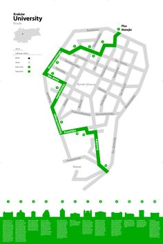 a map showing the route to university