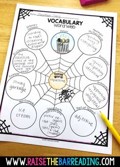 a printable worksheet for halloween with words and pictures on it