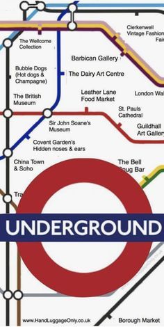 the underground map is shown in blue and red