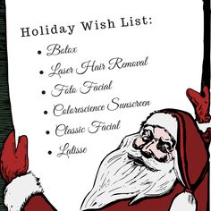 MedSpa client Christmas "wish" list! Christmas Spa, Med Spa Marketing, Happy Independence Day India, Spa Marketing, Independence Day India, Esthetician Marketing, Social Media Work, Christmas Ad, Holiday Market