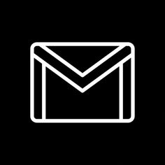 an email envelope icon on a black background with white lines in the bottom right corner