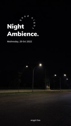 the night ambience poster is lit up with street lights