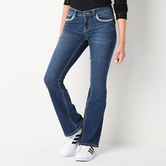 You'll look on trend wearing these Vanilla Star women's and junior's bootcut jeans featuring unique zigzag stitching. They're made from a denim cotton-blend and have a low-rise, a button-zip fly and classic 5-pocket styling. Wear yours with a cozy sweater and sneakers for casual days. Closure Type: Button & ZipperPockets: 1 Front Coin Pocket, 2 Back Slip Pockets, 2 Side Slip PocketsRise: Low RiseFiber Content: 68% Cotton, 25% Polyester, 6% Rayon, 1% SpandexFabric Description: DenimInseam: 32 InC Low Rise Bootcut Jeans, Relaxed Fit Jeans, Low Rise, Bootcut Jeans, Relaxed Fit, Stars, Blue