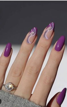 Ongles Gel Violet, Summer Nails 2022, Violet Nails, Purple Nail Art, Purple Nail Designs, Nail Art For Beginners, Fancy Nails Designs, Nails 2022, Purple Nail