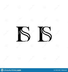 the letters s and s are black on white