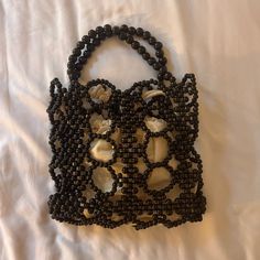 Beaded Crochet Looking Bag W/ Canvas Drawstring Insert Bag. New With Tag. Super Cute For Summer/Vacation! Beaded Crochet, Ar Accessories, Wallet Shop, Walker Boots, Bead Crochet, Blush Makeup, Fit N Flare Dress, Black Bag, Rain And Snow Boots