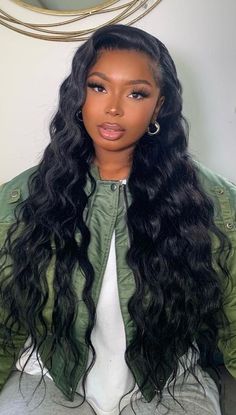 Body Wave Hair, Front Lace Wigs Human Hair, Hair Quality, Long Wigs, Baddie Hairstyles, Wig Styles, Black Girls Hairstyles, Hair Waves, Lace Front Wig