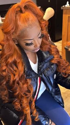 Hair Colorful, Frontal Wig Hairstyles, Sew In Hairstyles, Birthday Hairstyles, Dyed Natural Hair, Frontal Hairstyles, Hair Ponytail Styles, Hair Laid, Dope Hairstyles