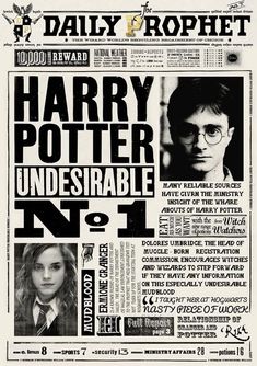 the harry potter newspaper front page