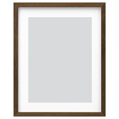 an empty wooden frame on a white background