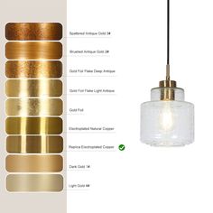 the different types of lights are shown in this page, including one light fixture and two lamps