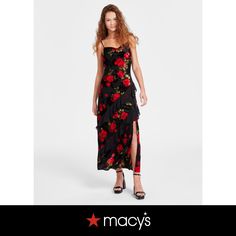 in stock Rayon V-neck Maxi Dress With Ruffles, Black Floral Print V-neck Maxi Dress, Strappy Maxi Dress, Forever 21 Black Floral Print Dress, Forever 21 V-neck Sundress Maxi Dress, Forever 21 Floral Print V-neck Dress, Long Dress Casual, Junior Outfits, Rose Print