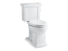 Toilet | Tresham | White | GROF USA Full Bath Remodel, Shaker Style Furniture, Guest Bath Remodel, Cast Iron Bath, Kohler Kitchen, Hood Canal, Circular Lighting, Elongated Toilet, Bathroom Redesign