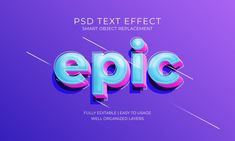 the text epic is made up of different colors and shapes, including letters that appear to be