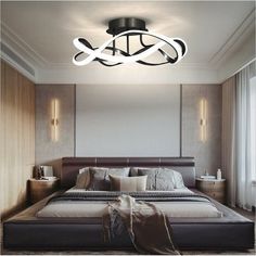 modern ceiling lamps White Lights Living Room, Ceiling Lamps, Bedroom Black, Bedroom Lamps, Contemporary Home Decor