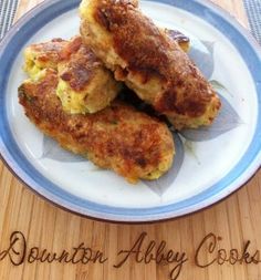 three fried food items on a plate with the words quanton alley cook's