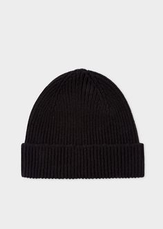 Paul Smith Men's Black Cashmere-Blend Beanie Hat Hats, Hair, Grey, Paul Smith, Black, Beanie Hat, Cashmere, I Hope, For Sale