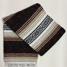 Handwoven Mexican Blanket - Soft throw blankets handmade on traditional looms. Great for lounging, picnics, travel, RV, yoga or just adding brilliant colors to your decor. Specifications Color: Wine & Tan Size: 72" x 48" Material: 50% Acrylic / 50% Polyester - SKU: BNF4740 Color: Multicolor. Mexican Blanket, Soft Throw Blanket, Blanket Soft, Handmade Blanket, Throw Blankets, Brilliant Colors, Blankets & Throws, Rv, Blankets