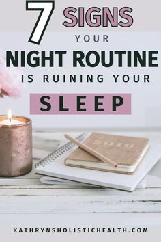 Discover the unexpected ways your night routine could be ruining your sleep. This blog post uncovers 7 surprising signs that your daily habits and routines may be preventing you from falling asleep. Learn about natural sleep remedies and get the best sleep tips to transform your night and wake up refreshed. When you can't sleep find the best tips at Kathryn's Holistic Health. How To Fall Asleep Quickly, Habits And Routines, When You Cant Sleep, Wake Up Refreshed, Healthy Sleep Habits, Natural Sleep Aids, Best Sleep, Natural Sleep Remedies