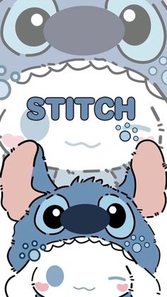 an animal with the word stitch on it's face