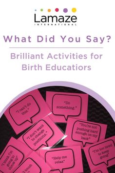 what did you say? brilliant activities for birth teachers