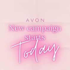 a pink background with the words new campaign starts today written in white letters on it