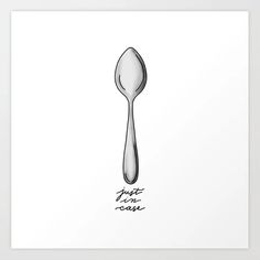 a drawing of a spoon with the words just don't cause written on it